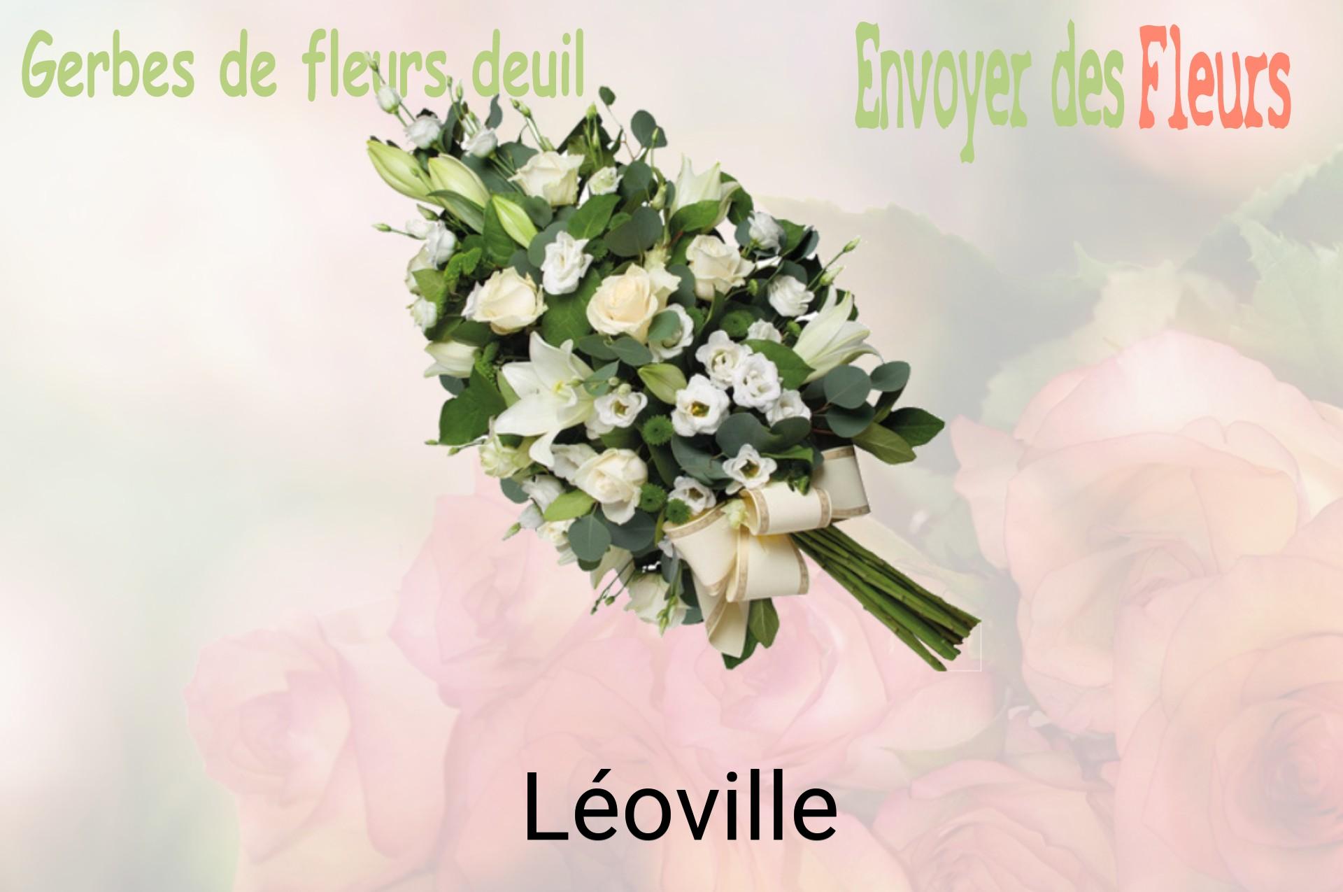 Gerbe de fleurs de deuil livrée à Léoville